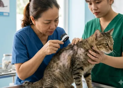 Mèo Xuất Hiện Các Vùng Rụng Lông Bất Thường Cần Chú Ý Điều Gì?