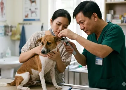 Tai chó có mùi hôi: 6 nguyên nhân thường gặp