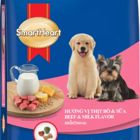 THỨC ĂN HẠT SMARTHEART DÀNH CHO CHÓ CON GIỐNG VỪA VÀ LỚN (VỊ BÒ VÀ SỮA)